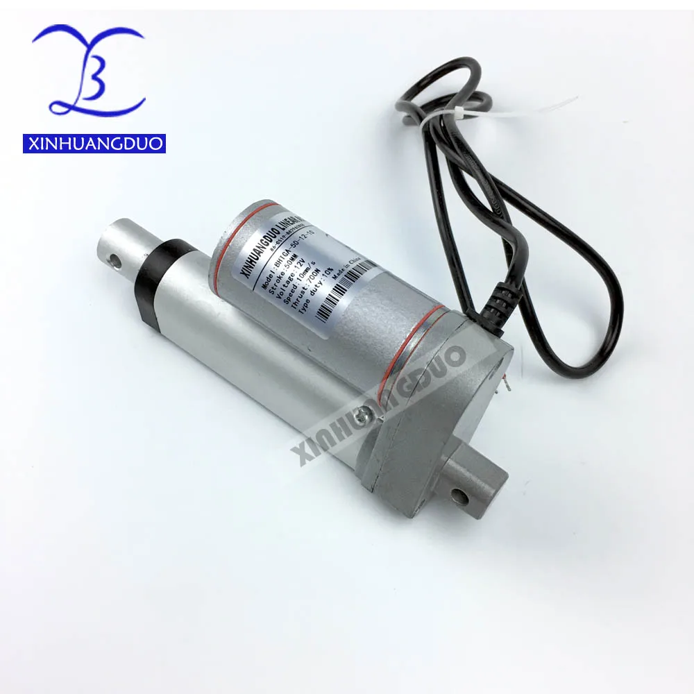12v 24V 50mm Ход мини линейный привод электрический тяга 900N индивидуальный штрих DC