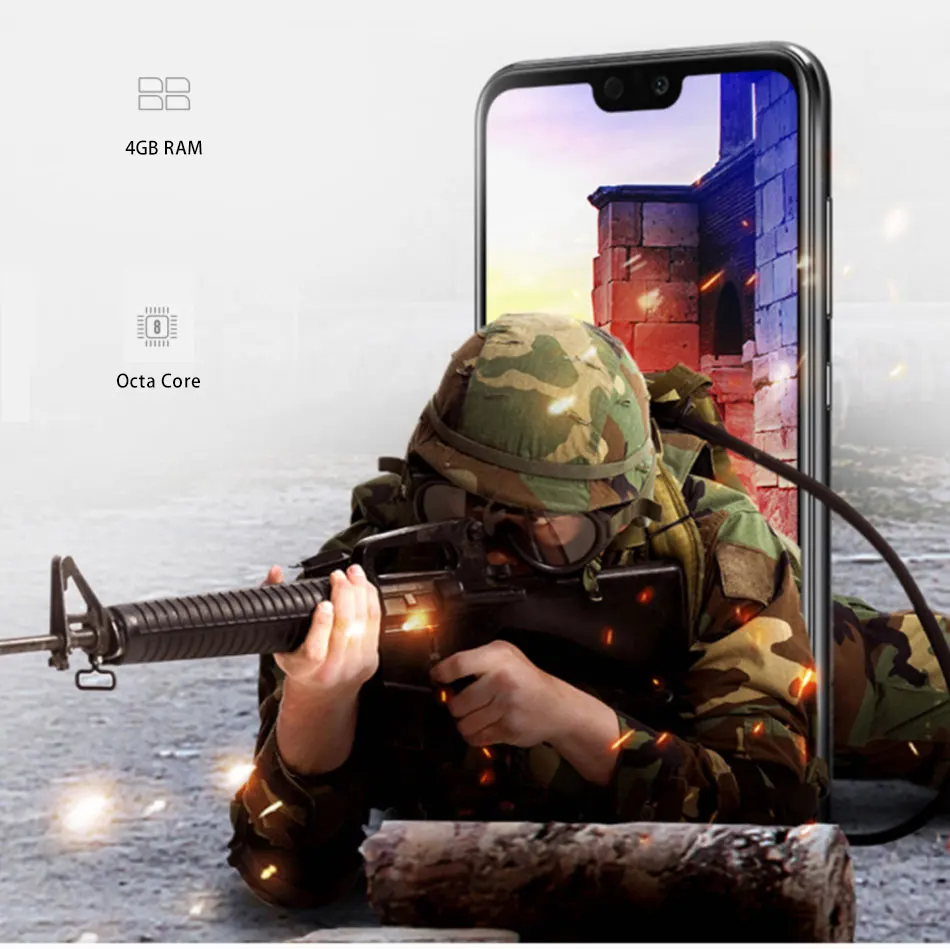 Совершенно мобильный телефон Honor 9i 5,8" смартфон 4 Гб ОЗУ 128 Гб ПЗУ Kirin 659 Deca Core Распознавание отпечатков пальцев на весь экран