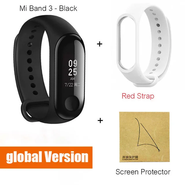 Globalwhite film Xiaomi mi Band 3 умный фитнес-браслет трекер Смарт-часы браслет OLED тачпад монитор сна Пульс mi Band 3 - Цвет: Globalwhite film