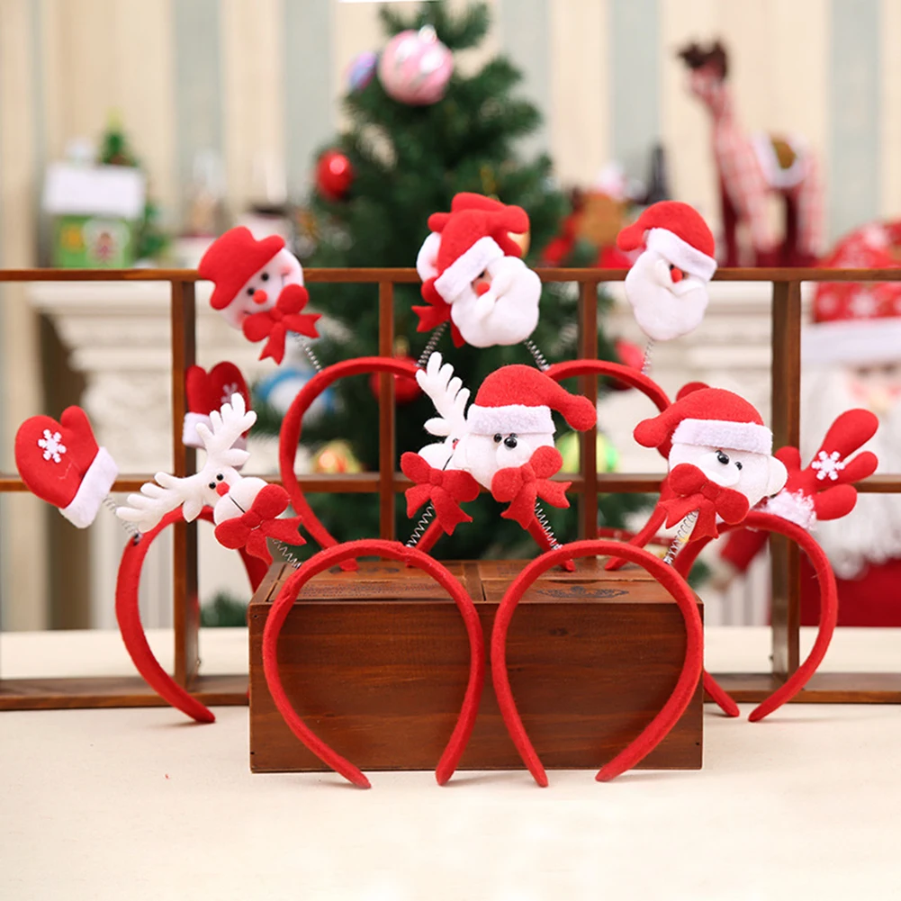 Традициям Рождество оголовье Санта Клаус Снеговик Олень волос Cute Xmas Декор |