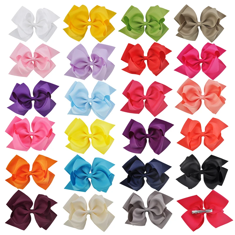 Модные детские заколки для волос с бантом 6 дюймов милые новорожденных головные