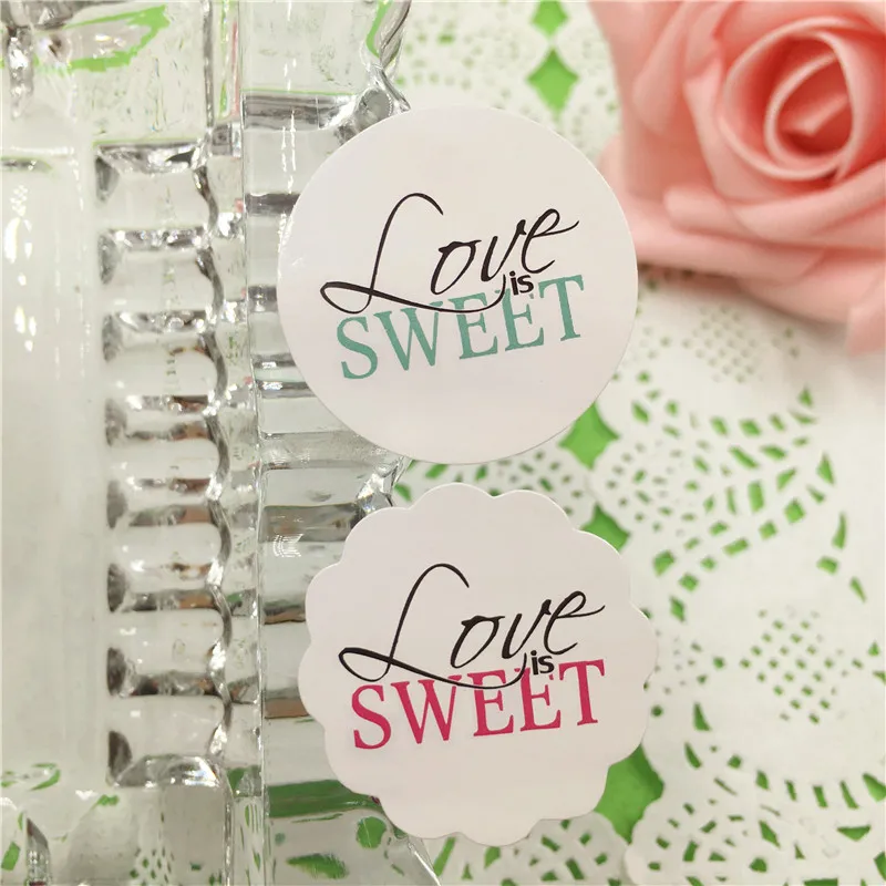 Белые милые наклейки для любви модный дизайн подарка Свадебные украшения