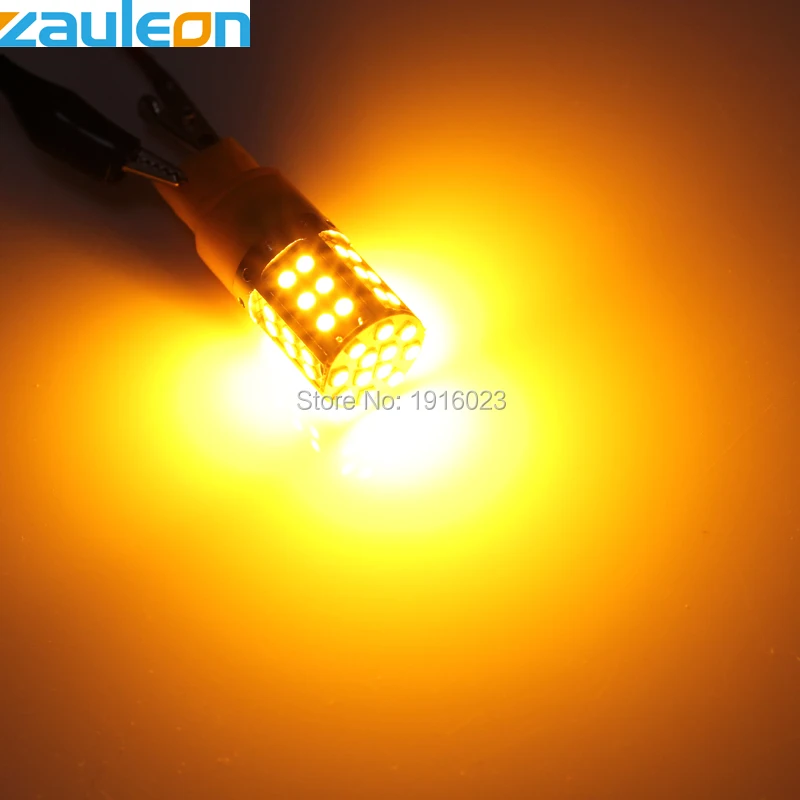 Zauleon 2 шт. Canbus Error Free T20 7440 WY21W W21W янтарно-желтая светодиодная нет Hyper лампа-вспышка для автомобиля Поворотная сигнальная лампа