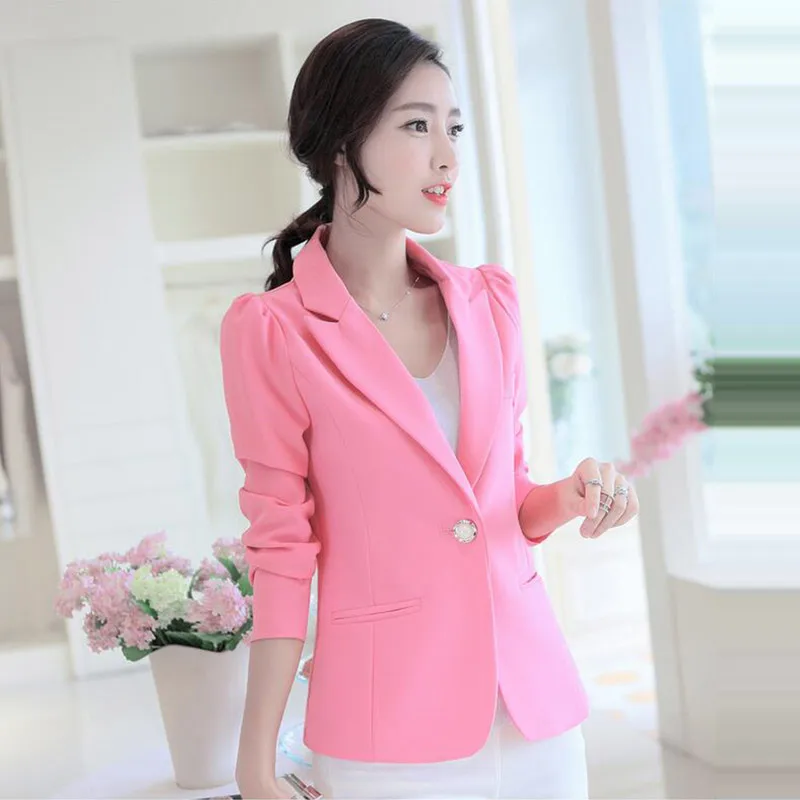 2017 Для женщин Пиджаки для Демисезонный Куртки с длинными рукавами женский тонкий