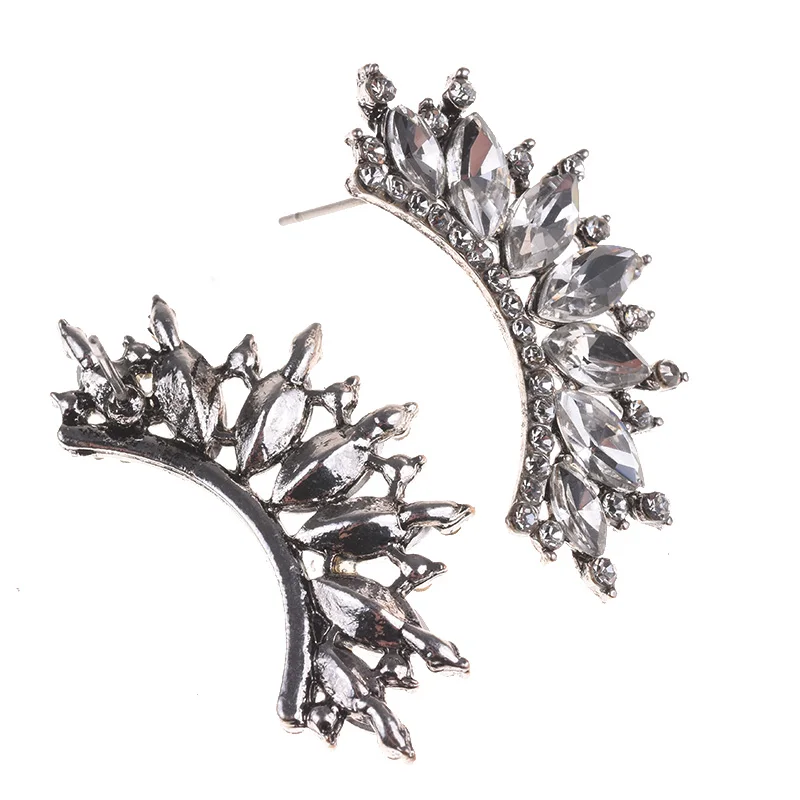 Богемные модные стеклянные серьги-гвоздики для женщин винтажные красочные