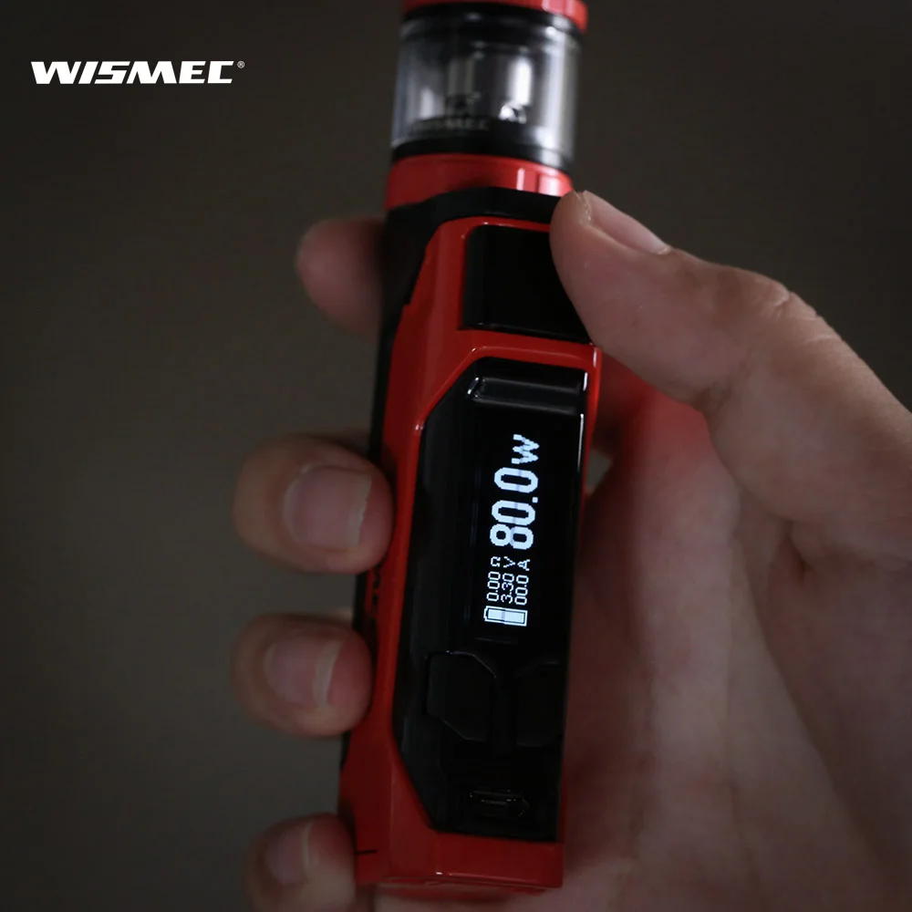 Оригинальный WISMEC CB 80 + AMOR NS Pro комплект с 2 мл Vape танк и WS04 MTL 1.3ом голова Вт Макс