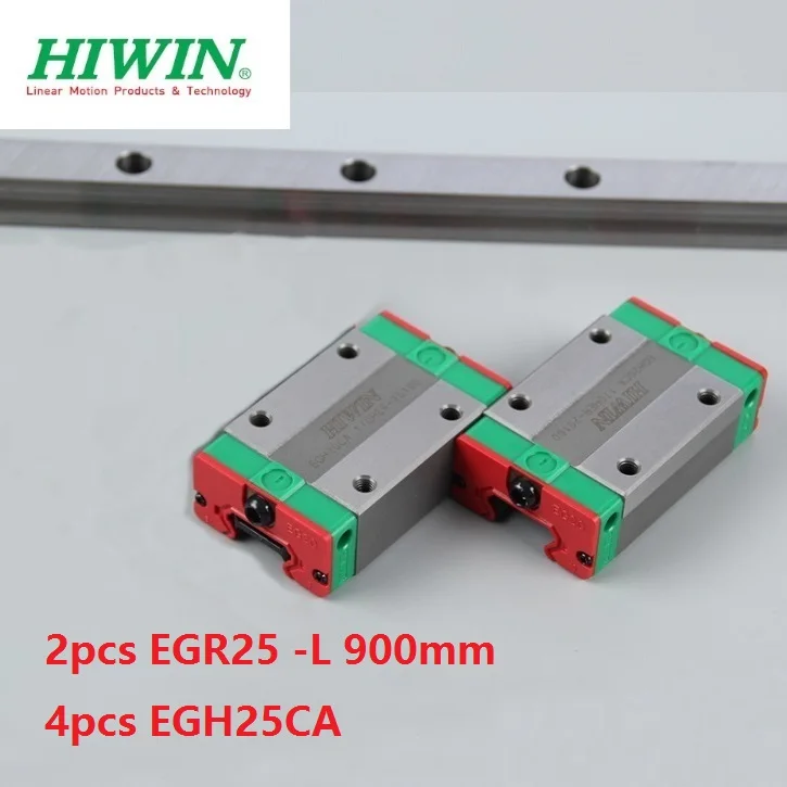 

2шт оригинальный HIWIN Rail EGR25-L 900 мм линейная направляющая + 4 шт. EGH25CA блоки каретки для ЧПУ