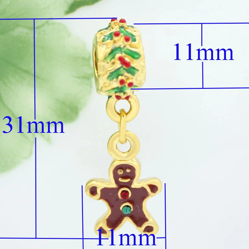 Рождественский снеговик кулон европейский и американский Шарм бусины сделай сам