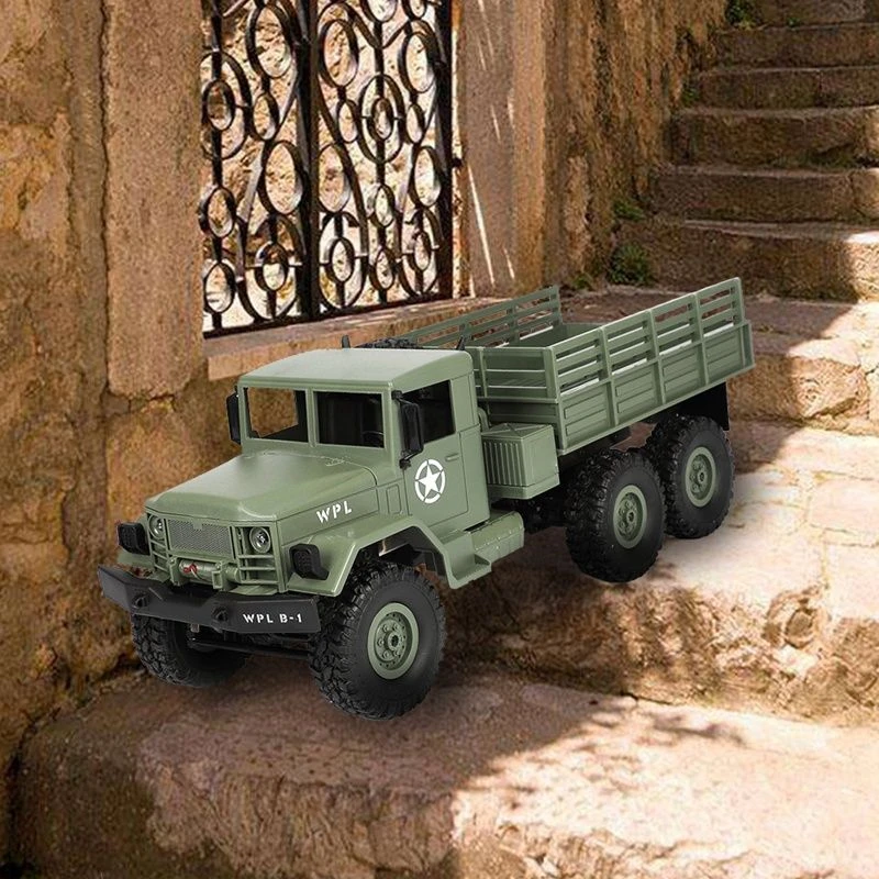 WPL B-16 внедорожник RC военный грузовик комплект 1/16 2,4G 4WD Рок Гусеничный армейский автомобиль