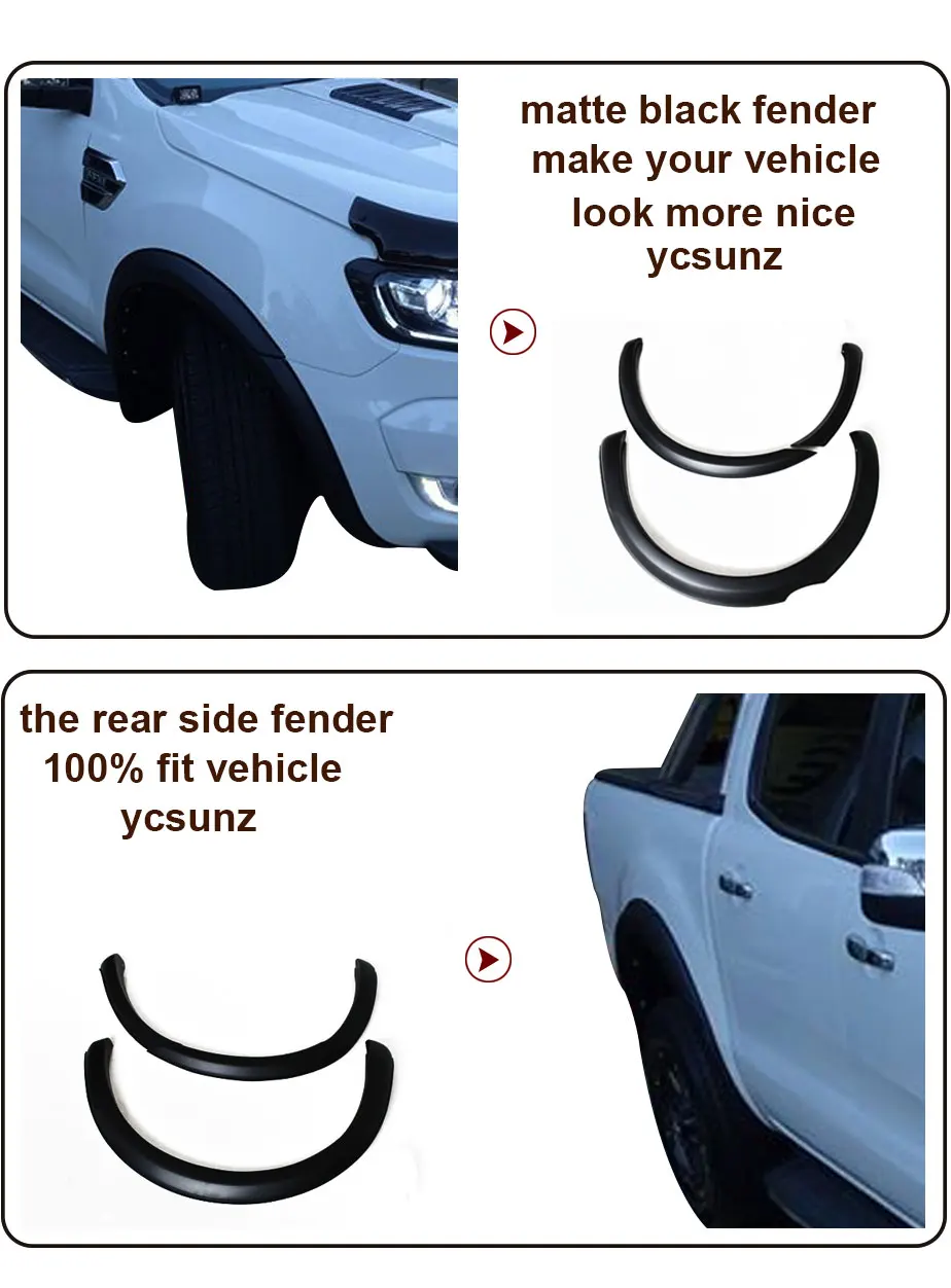 3-дюймовый арок колесная арка для Ford Ranger T7 Wildtrak кабина с двумя рядами