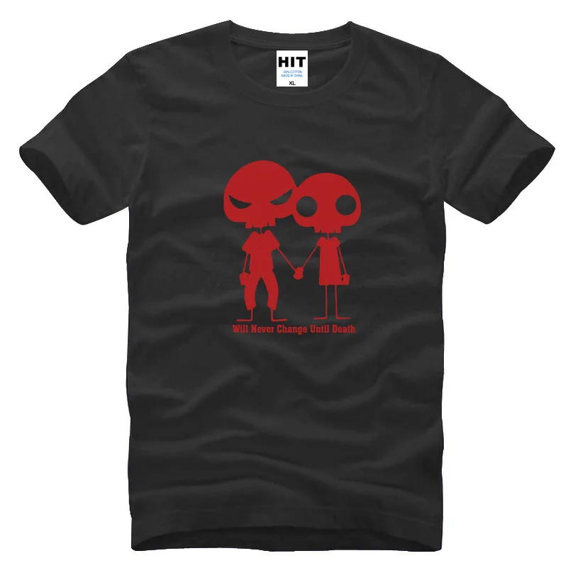 

skeleton couple Funny spoof Printed Mens Men T Shirt Tshirt Fashion 2015 New Short Sleeve Cotton T-shirt Tee Camisetas Hombre