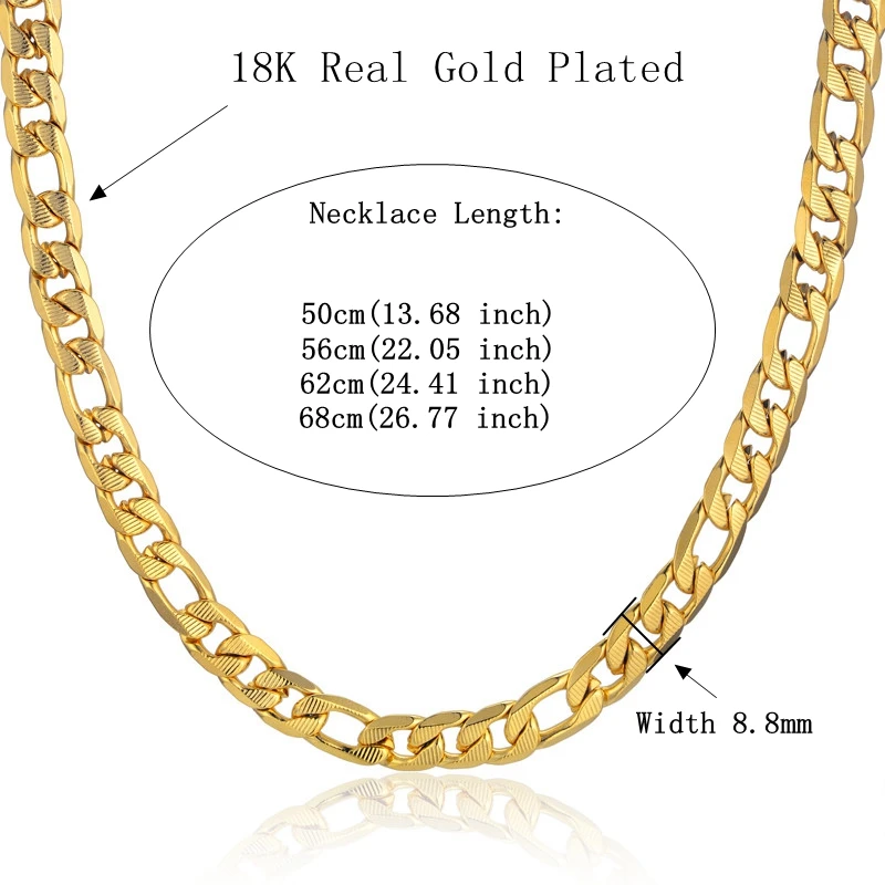 Кубинское ожерелье из золотых цепей для мужчин тиснение 9 мм винтажные мужские