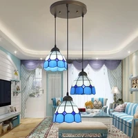 Mediterranean Sea LED Iron Glass Modern Pendant Lights Suspension Luminaire Suspendu Lighting Lamp fixture Lampe Lamparas