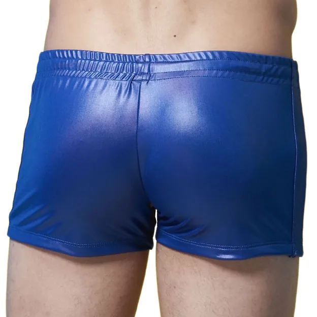 Модные мужские трусы боксеры из искусственной кожи брендовые 2018 сексуальные u