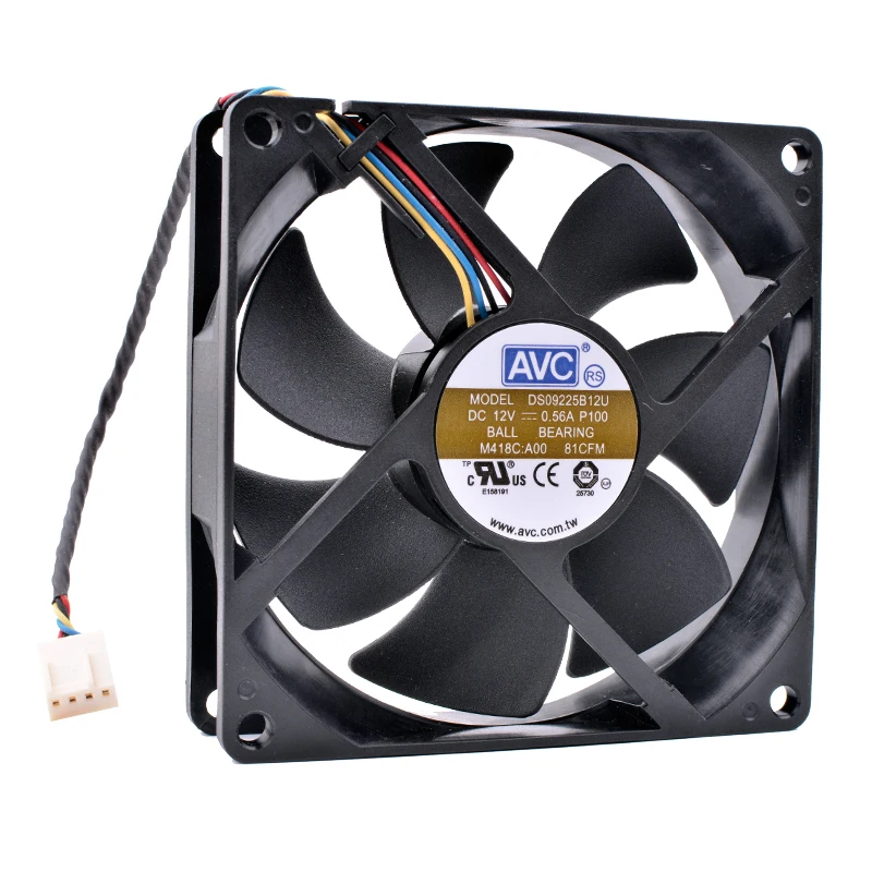 Новый и оригинальный Φ DS09225B12U 9 см 9225 дюйма 90 мм вентилятор 12 В А двойной