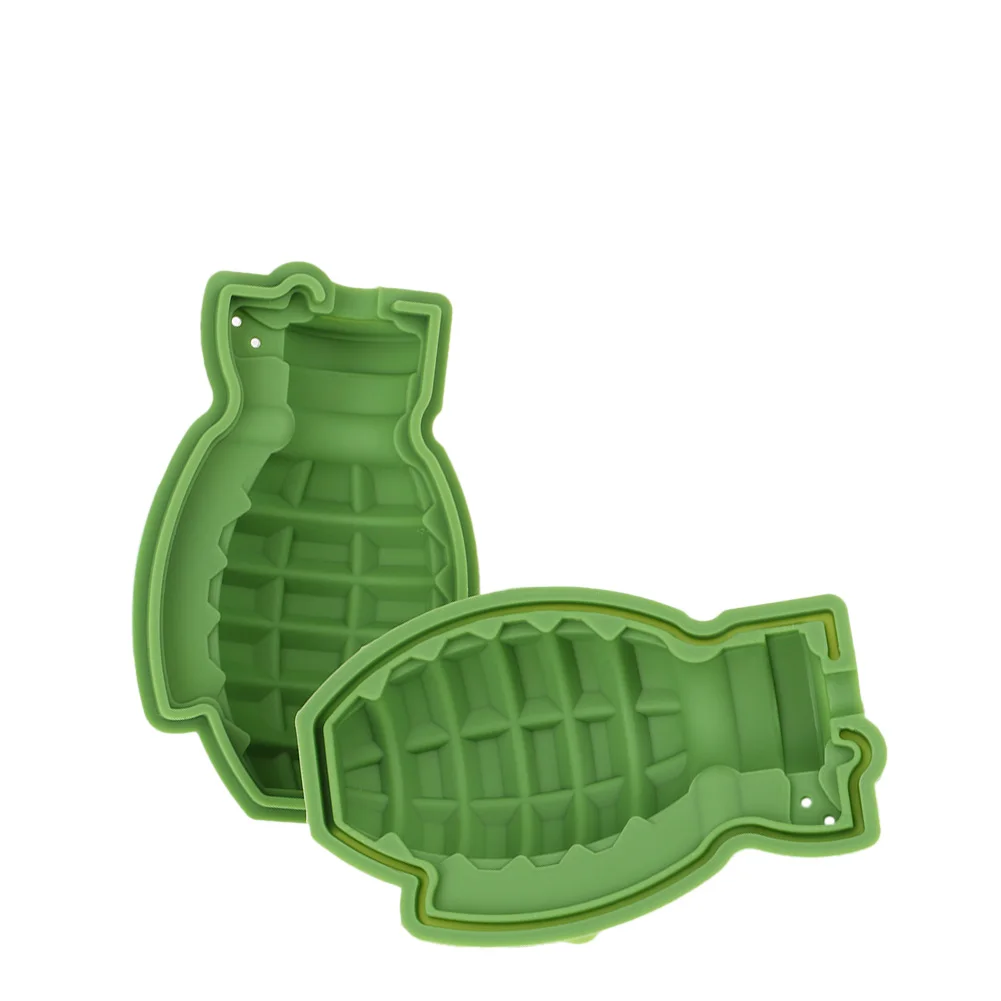 Grenade 3D силиконовые формы для льда лоток для виски вино война пистолет мороженое в форме пули кубик для шоколада плесень бар вечерние питьевые принадлежности S3 - Цвет: Grenade