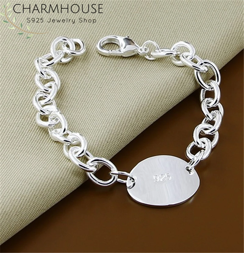 Женский браслет с сердечком CharmHouse из серебра 925 пробы женский ювелирное