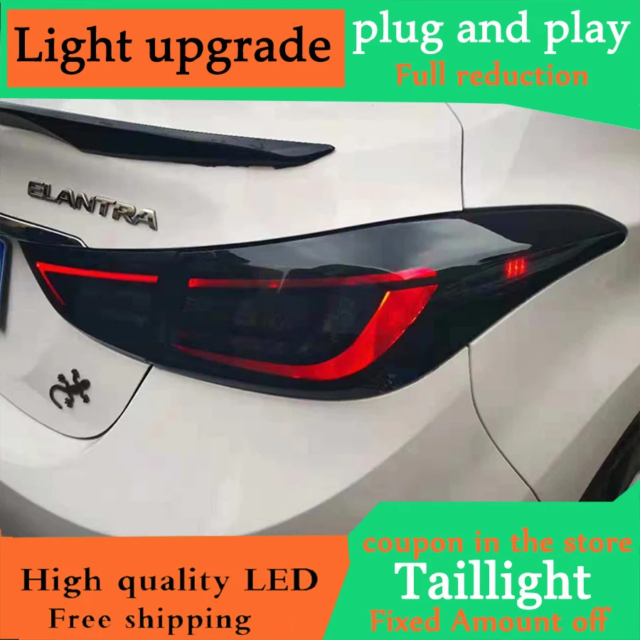 Автомобильный Стайлинг для Hyundai Elantra задние фонари 2012-2017 LED динамический сигнал