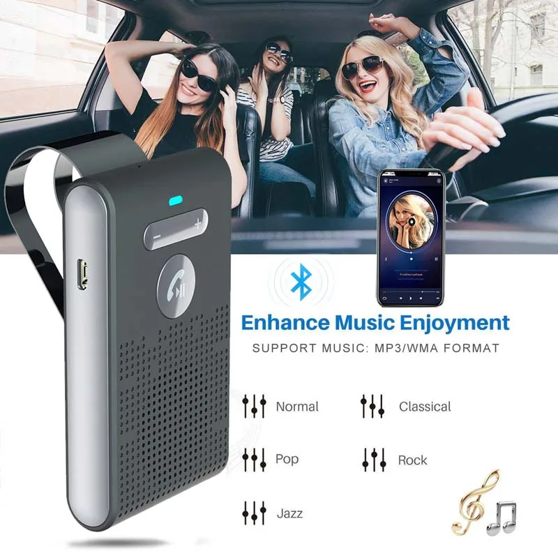 JINSERTA Bluetooth Handsfree Siri автомобильный комплект беспроводной авто динамик телефон Солнцезащитный козырек динамик для автомобиля телефон Hands Free адаптер в автомобиле