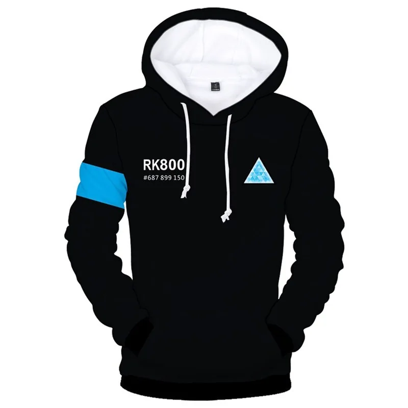 Detroit: стать человеком толстовки косплэй Коннер RK800 Harajuku Хип Хоп с капюшоном крутое