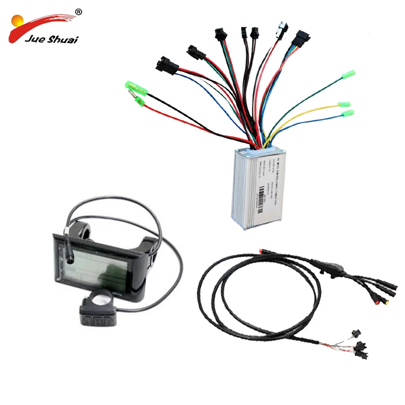

36V 48V 350W 500W Electric Bike Controller Set Sine Wave LED LCD Display Waterproof Cable for Electric Bicycle Ebike Kit Parts