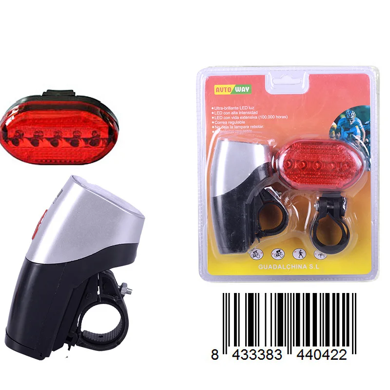 

Autoway Mountain bike lights lamp set bicycle led light front and rear waterproof torch battery flashlight road bicycle