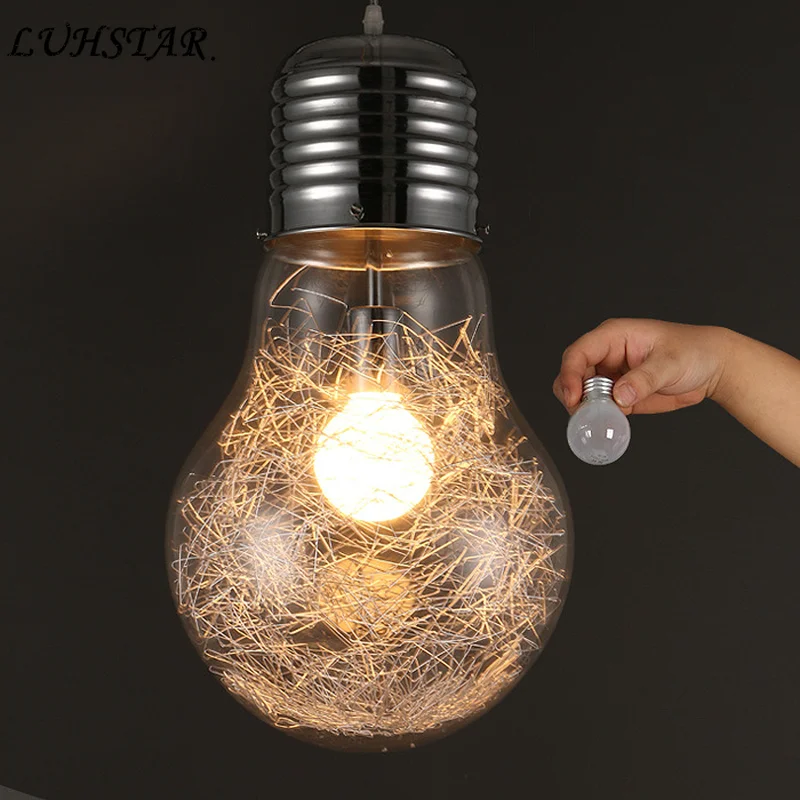 Большая лампа Эдисона подвесной светильник современная простая домашняя