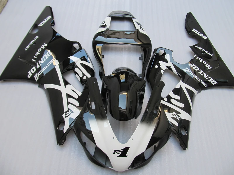 New hot moto parts Fairing kit for Yamaha YZF R1 98 99 classical white black fairings set YZFR1 1998 1999 DC09 | Автомобили и