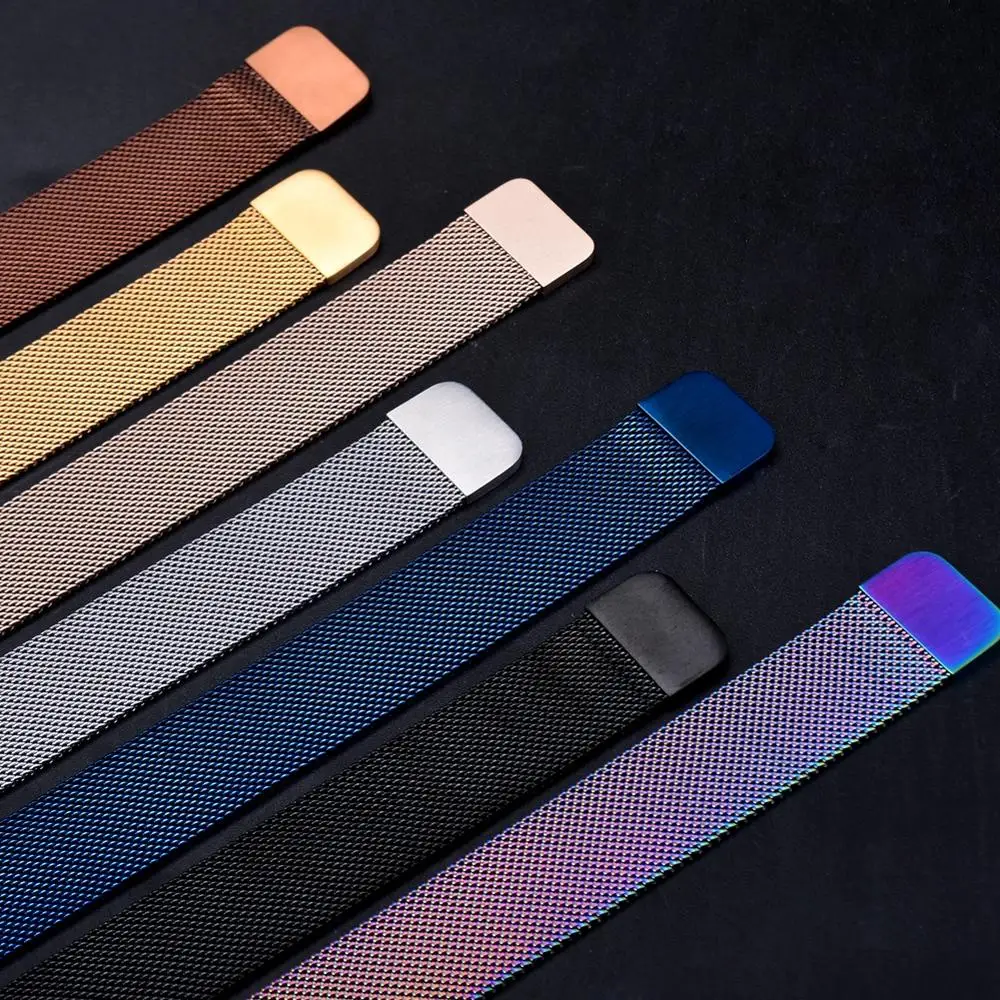 Yuedaer магнитный с миланским плетением петля ремешок для Fitbit Charge 2 металлические браслеты из нержавеющей стали для Fitbit Charge 3 браслета