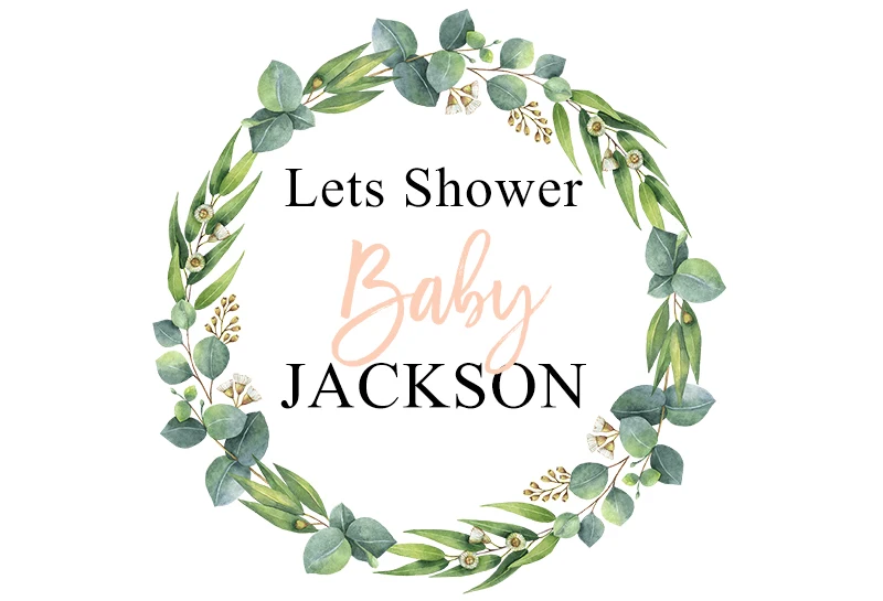 Sensfun Baby Shower фон для фотосъемки с изображением белого тема зеленые листья круг