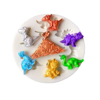 dinosaur shape fondant cake silicone mold chocolate candy molds cookies pastry biscuits mould baking cake decoration tools