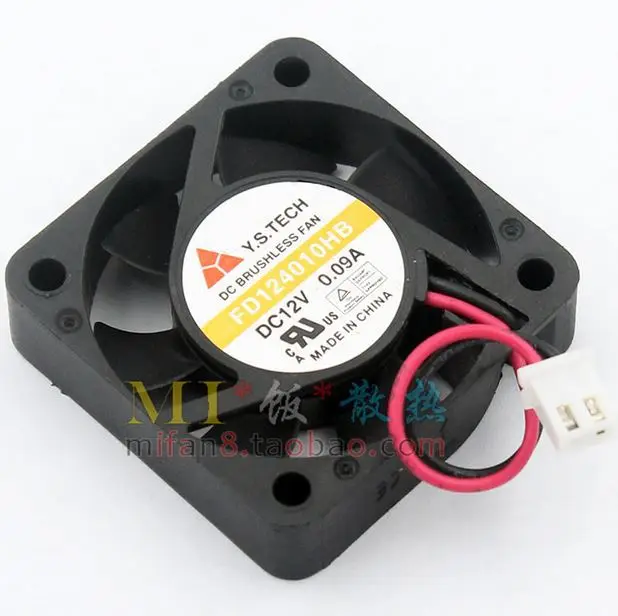 

New Original Y.S.TECH 4010 12V 0.09A FD124010HB 2Wire Cooling Fan 40*40*10mm