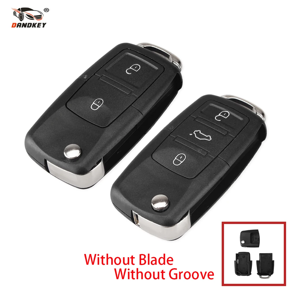 Dandkey раскладной пульт дистанционного управления 2 3 кнопки чехол для ключей Fob без