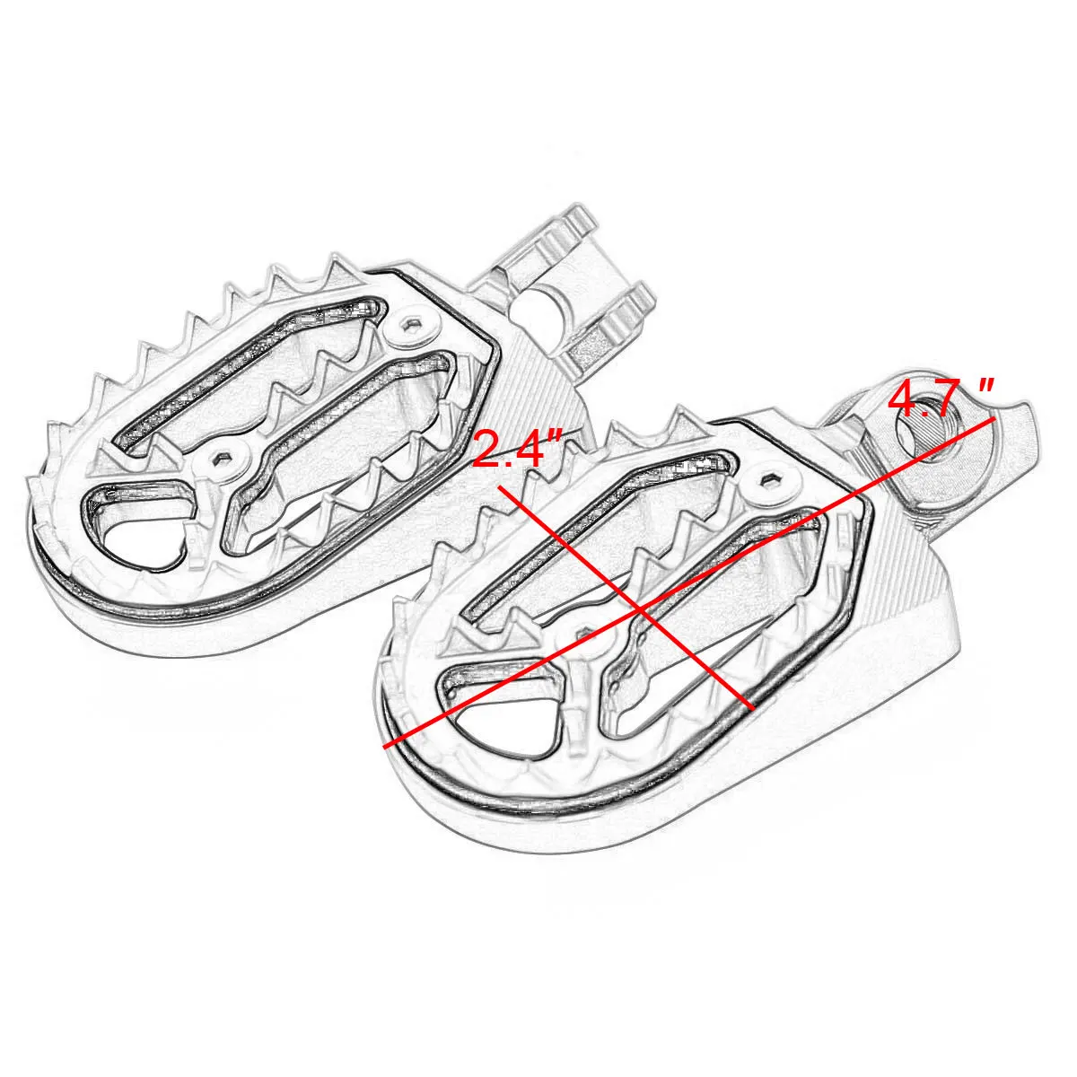 

Motocross CNC Aluminum off-road Foot Pegs For Husqvarna KTM 85cc 100cc 250cc 300cc 520cc 530cc 2005-2015