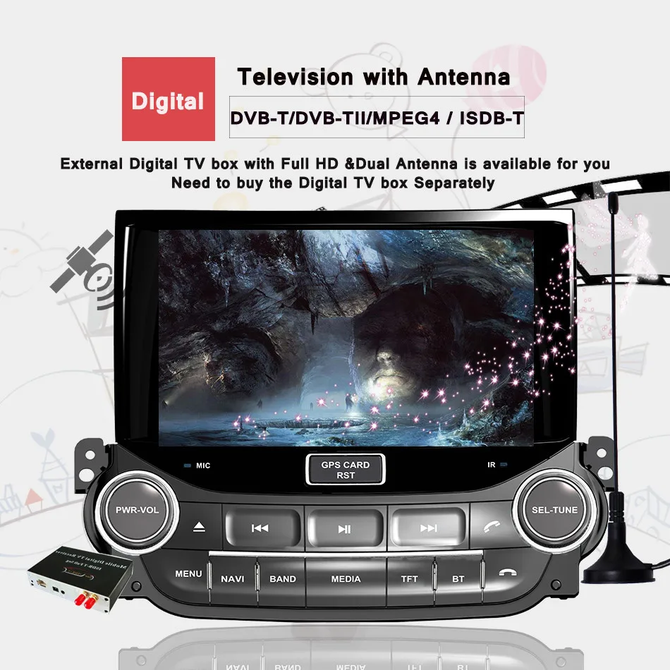 " Восьмиядерный Android 9,0 4G+ 64G Автомобильный dvd-плеер авто стерео блок gps навигация для CHEVROLET MALIBU 2013 Satnav система