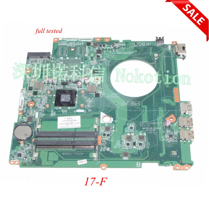 

Материнская плата NOKOTION 763422-501 763422-001 для ноутбука HP Pavilion 17-F DAY22AMB6E0, материнская плата с процессором A8, встроенный полностью протестированный
