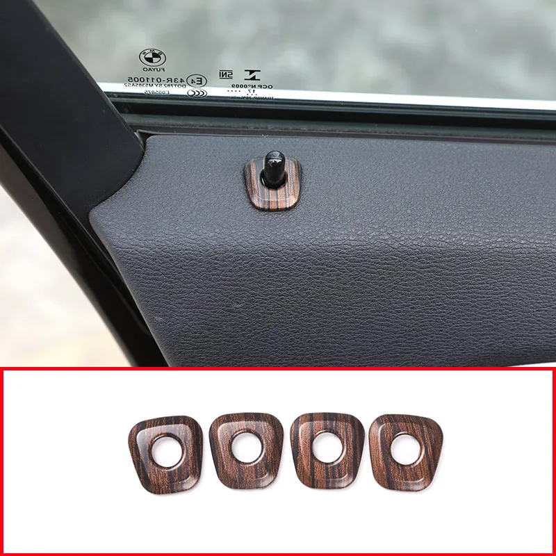 Сосновая древесина зерна для BMW X1 F48 2016 2018 X2 F47 ABS Пластик дверные замки крышки