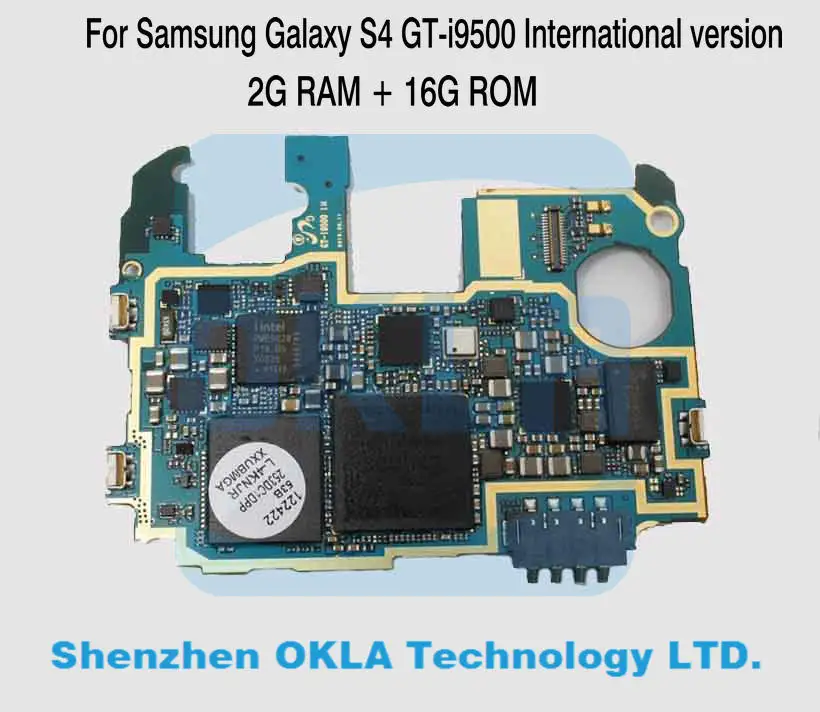 1 шт. для Samsung Galaxy S4 GT i9500 2 Гб ОЗУ 16 ПЗУ Материнская плата запасная материнская Б/у