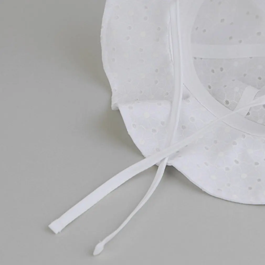 

Fashionable Design Baby Girls Bukcle Hat Sun Hat Summer Cute Solid Color Hollow Out Baby Girls Lace Fisherman Hat Cap