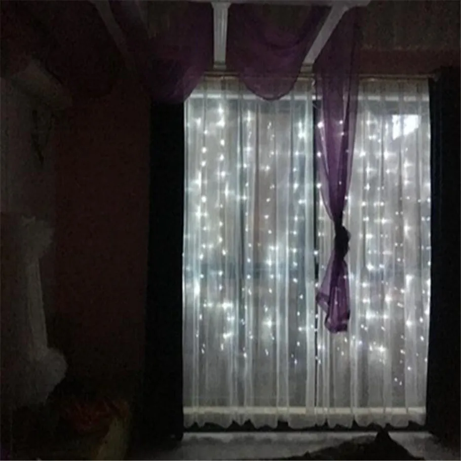 В наличии AC220V 3M x 2M 204LED новогодний Рождественский гирлянда Рождественская