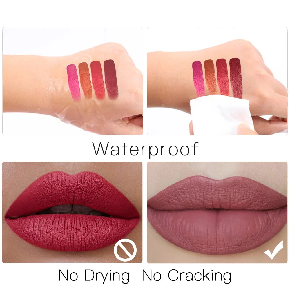 Жидкая матовая губная помада SACE LADY водостойкая стойкая телесный красный матовый оттенок для губ жидкий