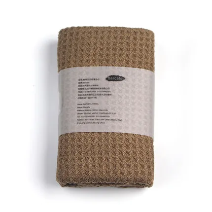1 pcs Brown Тончайшее волокно, полотенце для очистки кофе, высокое волокно, чистящее полотенце для бара, профессиональное впитывающее полотенце для кофе-машины - Цвет: 1 pcs Brown