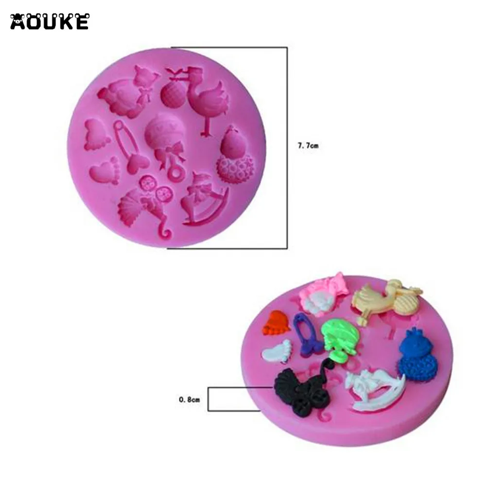 DIY Baking Tools About Cartoon Shape Liquid Silicone Cake Mold/Pastry Mould/Jello Pudding/Chocolate Molds/Ice Cube/Soap Molds | Дом и сад