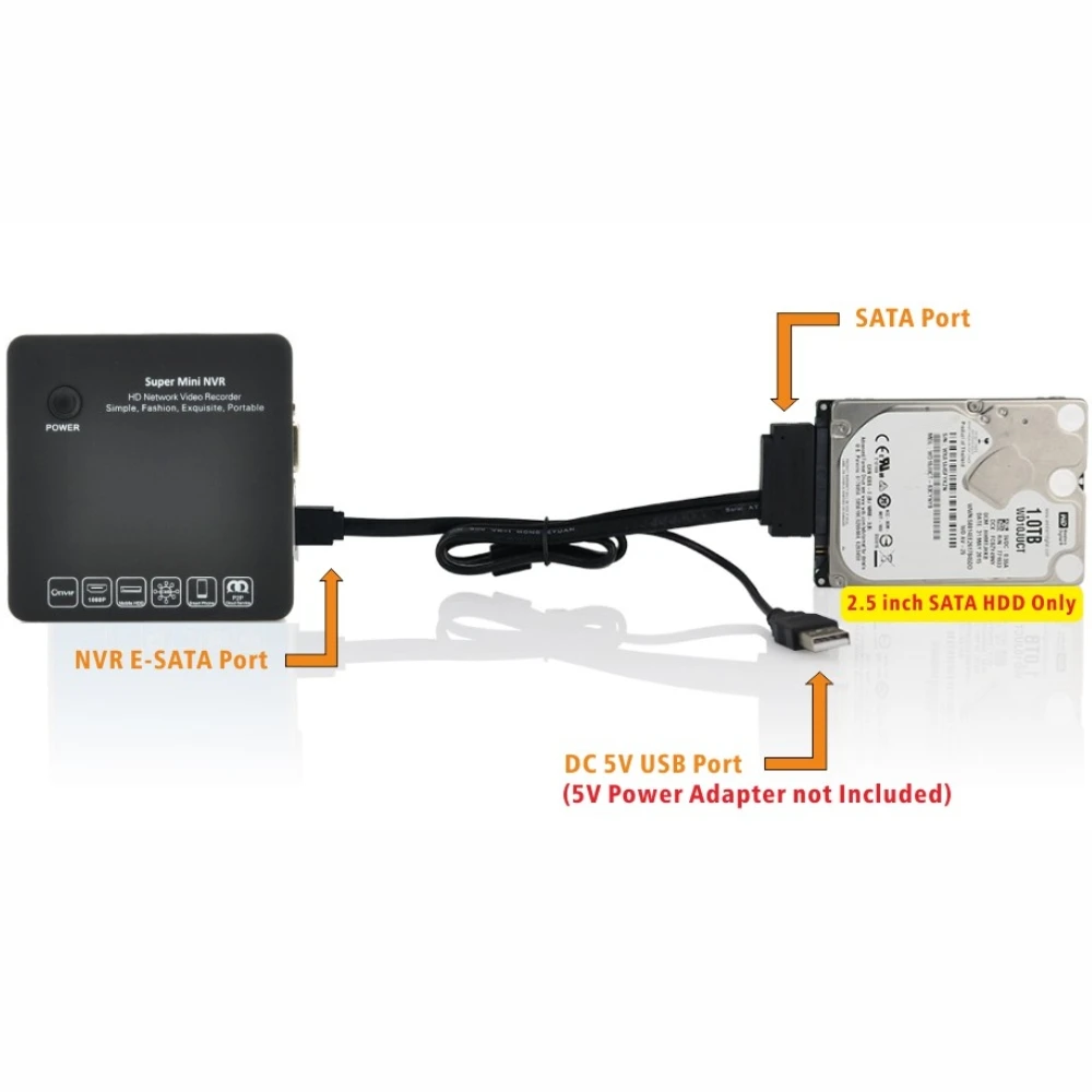 SATA E кабель для мини PoE NVR Порты и разъёмы расширительный бак внешний 2 5 дюймов