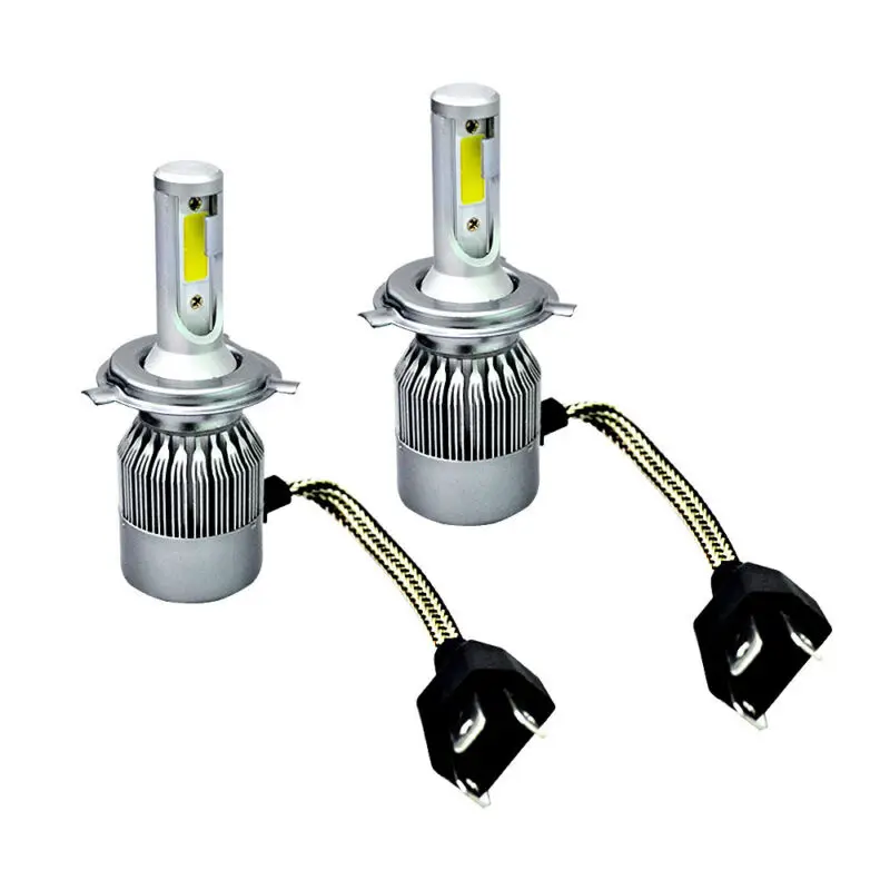 Universal 2pcs Headlights COB C9 H4/9003/H10 LED 200W 40000LM 6000K Car Headlamp Set Hi/Lo Beam Auto Bulbs | Автомобили и