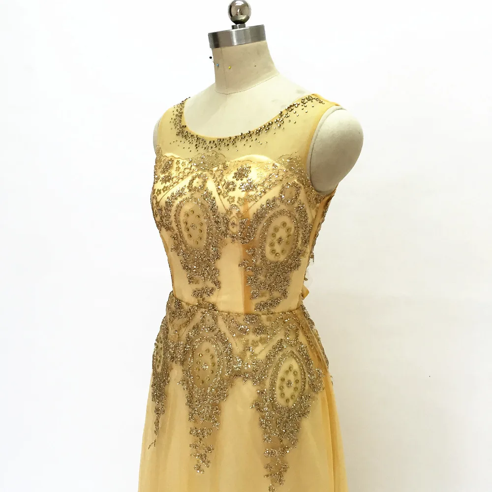 Золотые кружевные вечерние платья арабские Дешевые выпускные 2020 длиной до пола