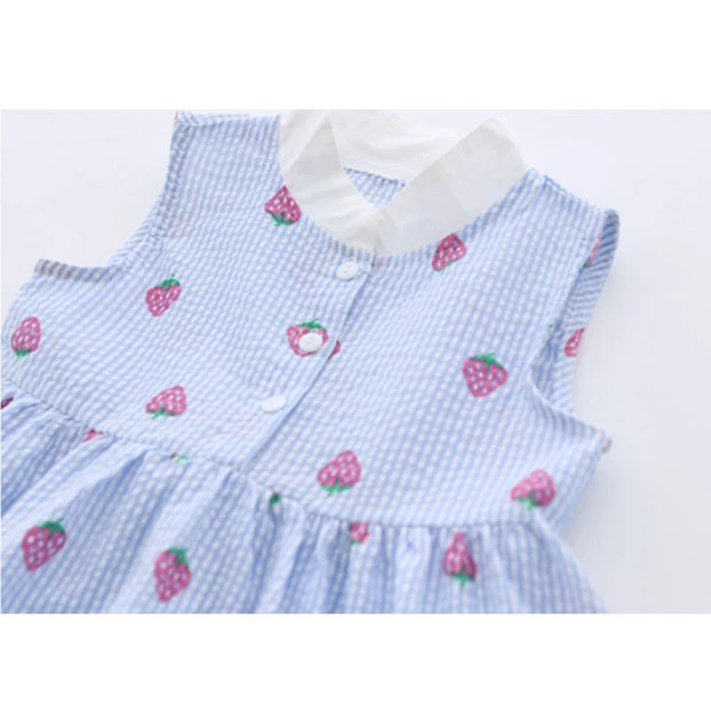 LOVE DD&ampMM Girls Dresses Summer New Children's Clothing Cute Girl Strawberry Casual Vest Dress Sweet Princess Clothes | Детская