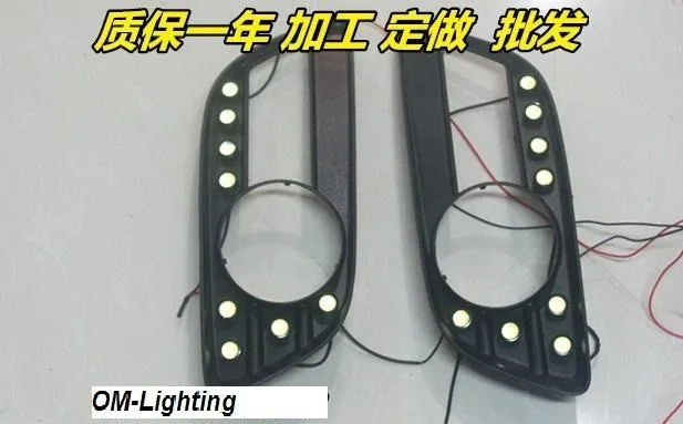 SMK Дневной светильник для Great wall Haval Hover H5 led DRL Дневной ходовой светильник передняя противотуманная фара 8 led 9 мм чипы с объективом водонепроницаемый