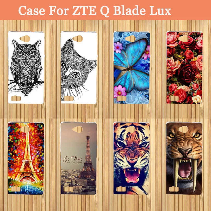 Горячая мода обложка чехол для ZTE Blade Q lux 4G 3D DIY цветной узор Живопись Обложка