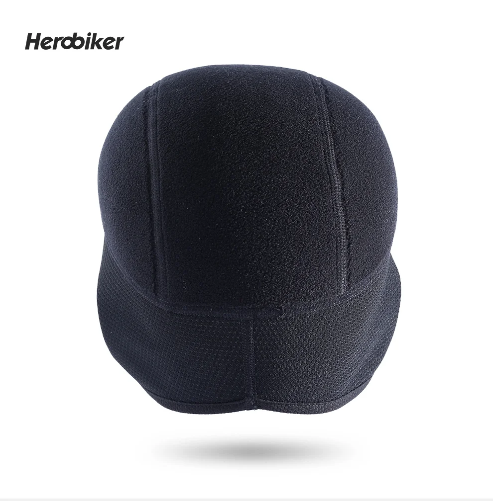 HEROBIKER, черная мотоциклетная маска для лица, мото термальные флисовые шляпы, морозостойкие, Осень-зима, головные уборы для велоспорта, лыжный шлем, шапки, повязка на голову
